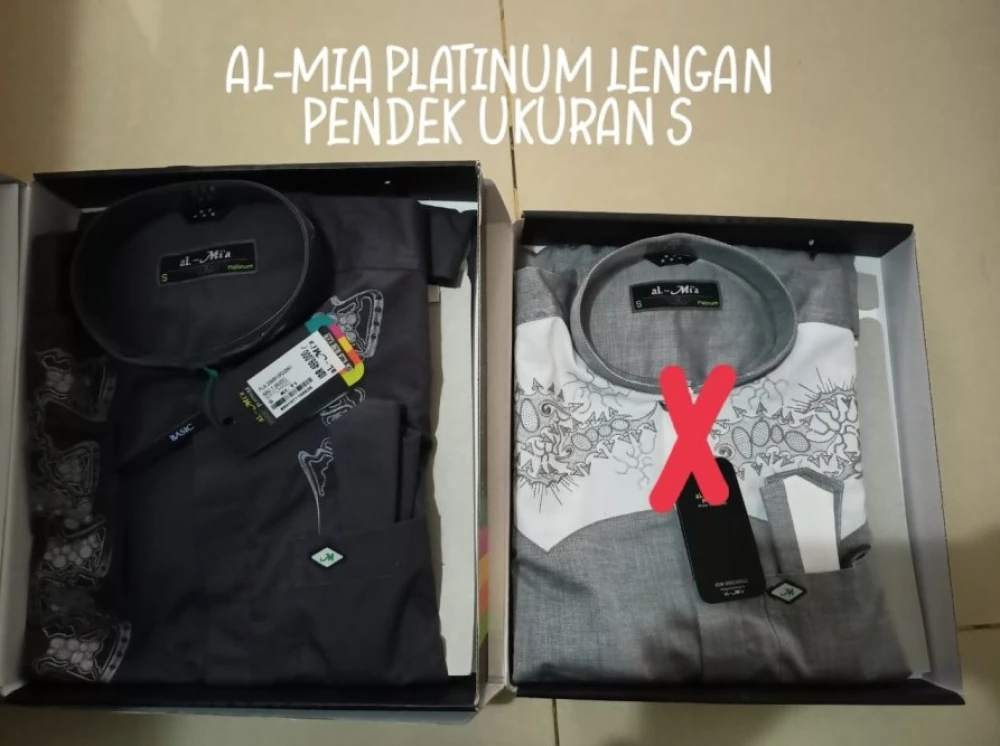 BAJU KOKO ALMIA PLATINUM LENGAN PENDEK  RANDOM